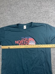 North Face Shirt Mens 2XL Green Graphic Logo Angkor Wat Temple Cotton Tee