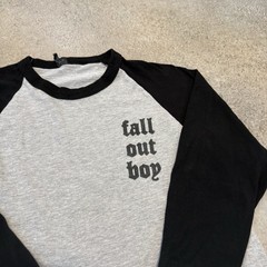 Vintage Y2K Fall Out Boy Irresistible Raglan Tee Shirt Small Migos Pop Punk 3/4