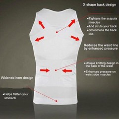 FAJAS Men Ultra Lift Body Slimming Shaper Weight Loss Shapewear Waist Shirt Vest