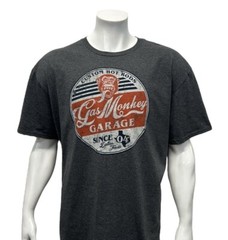 Gas Monkey Garage Custom Hotrods Dallas Texas Gray Distressed Graphic T-Shirt 2X