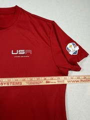 RLX Ralph Lauren Shirt Mens M Ryder Cup 2016 Red USA Performance Golf t-Shirt