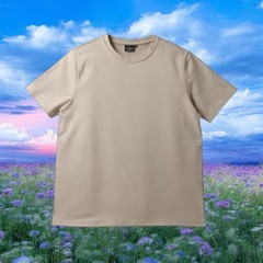 Common People Ottoman Texture Shirt Garment Dye Relaxed Fit Beige L Ribbed Sleek