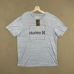 Hurley T-Shirt Mens XL Blue Graphic Ultra Soft Cotton Blend Skater Casual Beach