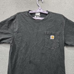 Carhartt Men Shirt SMALL Black K87 Loose Fit Pocket T-Shirt Logo Pockets