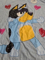 Bluey Bingo Blue Heather Short Sleeve Graphic T-Shirt Unisex Med.NWT