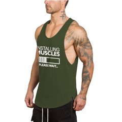 Men’s Muscle Training Fitness Vests Workout Gym Bodybuilding Tank Tops