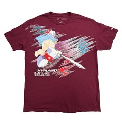 Hypland Shirt Mens XL Red Short Sleeve Crewneck Graphic Sesshomaru InuYasha
