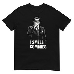 Ronald Reagan I Smell Commies T-Shirt – Funny Anti-Communist Republican Tee