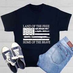 Land Of The Free Home Sarcastic Humor Graphic Novelty Funny T Shirt