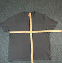 Common People Grey Textured Pocket T Shirt Size XL