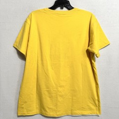 Reversible Graphic T-Shirt | “Whatever” Yellow “Life Sucks” Skull Cream Large