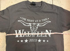 Morgan Wallen Tour 2023 T-Shirt Medium Unisex Gray One Night At A Time NWOT