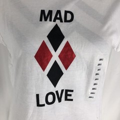 DC Comics Harley Quinn Mad Love White Tee Size Small