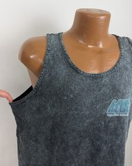 Hawaiian Lava Dyed Tank Top Mens Large Acid Wash Faded Black Surfer Maui Hawaii