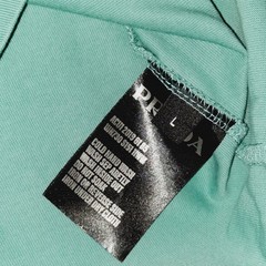PRADA T-Shirt [Mens L] Teal Embroidered Red Made In Italy CLEAN!