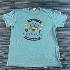 Diamond Bear Skinny J’s Shirt Mens XL Blue Pints For Paws Arkansas Beer #7183