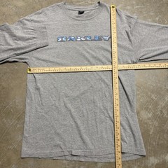Oakley Men’s Grey Long Sleeve T-Shirt Size L Y2K Surf Style