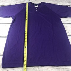 VTG BIKE Athletic Purple T-Shirt SZ L Single Stitch 2 button Shirt Sleeve