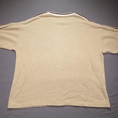 Vintage Bad Boy Shirt Mens XL Beige Ringer Crewneck Logo Knit Tee Made USA 90s