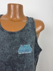 Hawaiian Lava Dyed Tank Top Mens Large Acid Wash Faded Black Surfer Maui Hawaii