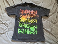 Deathwish Skateboards Spitfire Collab Shirt Mens Medium Black Rasta Graffiti