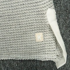 Kith Shirt Mens Extra Small Gray Beige Short Sleeve Knit Crew Long Length