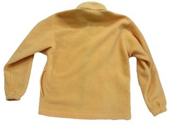 Vintage 90s San Juan Islands FLEECE Orca Whale YELLOW Small USA PNW WA State