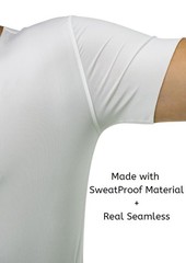 Deep V Neck Undershirts for Men-Sweatproof White V-Neck Short Sleeve Mens Tsh…