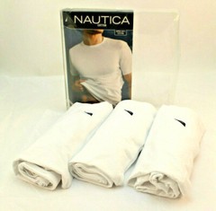 New NAUTICA Size M 38-40 Crew Neck Super Soft Cotton Comfort T-Shirts MSRP $39