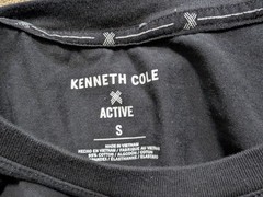 Kenneth Cole Active Tech Crew Neck Short Sleeve T-Shirt UPF 50+ Black Sz Small