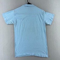 Vintage 70s Beatles T Shirt Mens Medium (Fits Small) Blue Paper Thin Band Tee