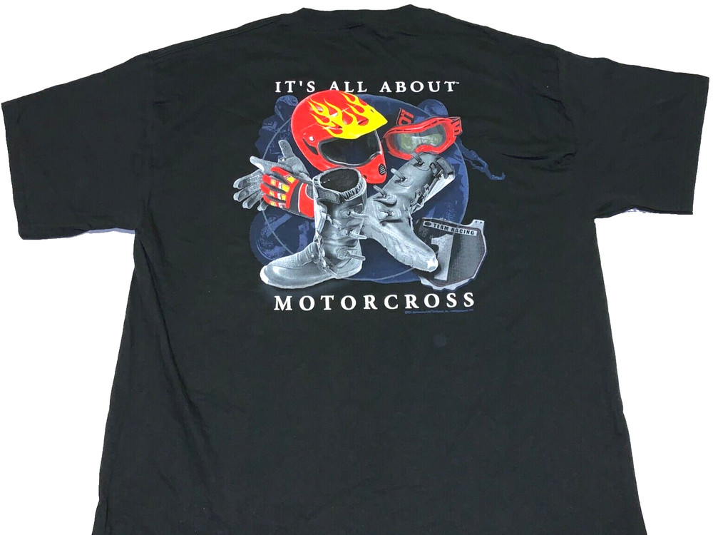 Rare! Vintage 2010s It’s All About Motocross Racing T-Shirt New! NWT XL