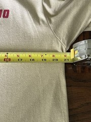 Poncho T-shirt Men’s Large Beige Short Sleeve Stretch Outdoors Fish