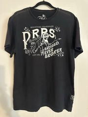 Prps Shirt Men’s L Black Japanese Denim Bruises Never Broken Graphic Logo