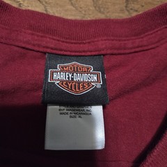 VTG Harley Davidson Shirt XL Y2K Long Sleeve Skull Graphic 2012 Louisiana