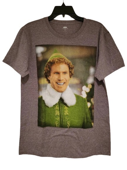 New Elf Buddy Smiling is my Favorite Mens Medium Funny Christmas Movie T-shirt