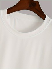 Men Retro Cassette Print T-Shirt – Casual Crew Neck, Slight Stretch, Summer Top√