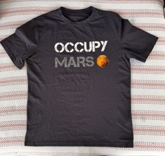Occupy Mars Space Unisex T-Shirt Polyester Super Stretchy Spandex Material.