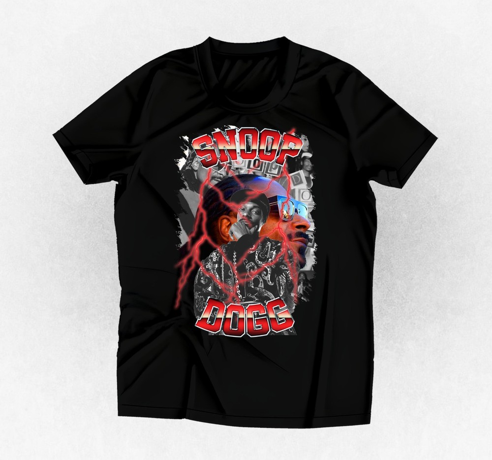 Rapper Snoop Dogg graphic t-shirt black or any color and size you choose