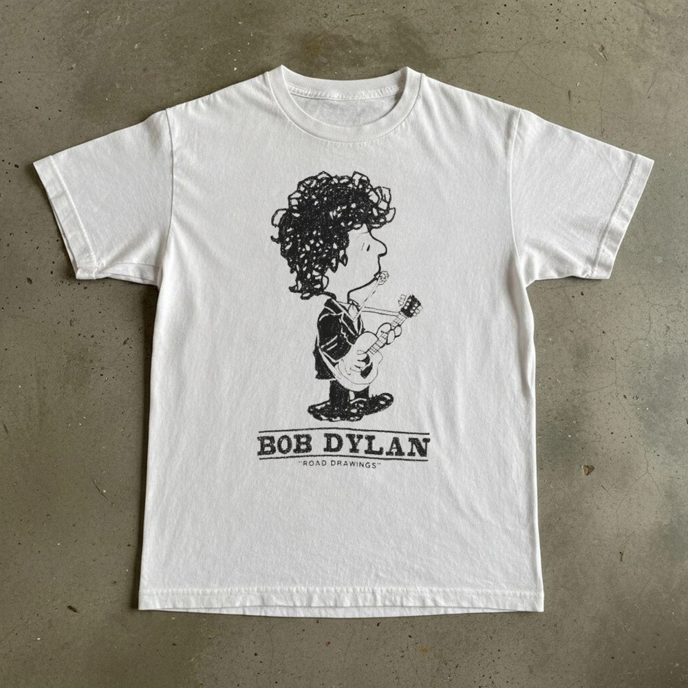 Vintage Bob Dylan Rock Punk Music Graphic Multicolor Short Sleeves T Shirt