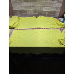 3- Gildan Mens DryBlend Long Sleeve T Shirt Safety Yellow 2XL High Vis