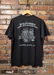 Southside Harley-Davidson 2016 Virginia Beach VA Graphic Black T-Shirt Large