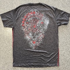 American Fighter Buckle T Shirt Mens XXL Y2K MMA UFC Grunge Graphic Tee Grey