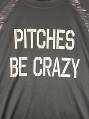 Badger Sport Men’s Pullover T-shirt Adult Medium Black “Pitches Be Crazy”