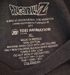 DragonBall Z T-Shirt Adult *XL* Black Goku Graphic Print- Toei Animation