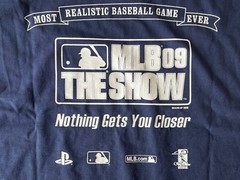 MLB 09 The Show Playstation RARE Video Game Promo Shirt Men 2XL New with Sticker