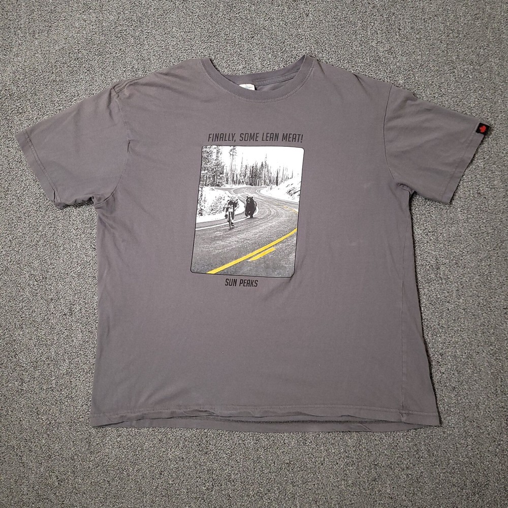 EXP Designs Canada T Shirt Mens XL Graphic “Finally, Some Lean Meat!” Gray