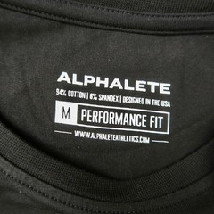 Alphalete Performance Fit Drop Shoulder Long Sleeve Shirt Black Size M NEW 5640