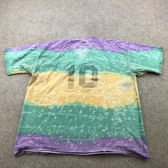 Vintage Soccer Shirt Mens XL Tie Dye Skeleton Finish line Mardi Gras 90s