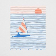 Life is Good. Men’s Sail Into the Sunset Short Sleeve Slub Slim Fit Tee